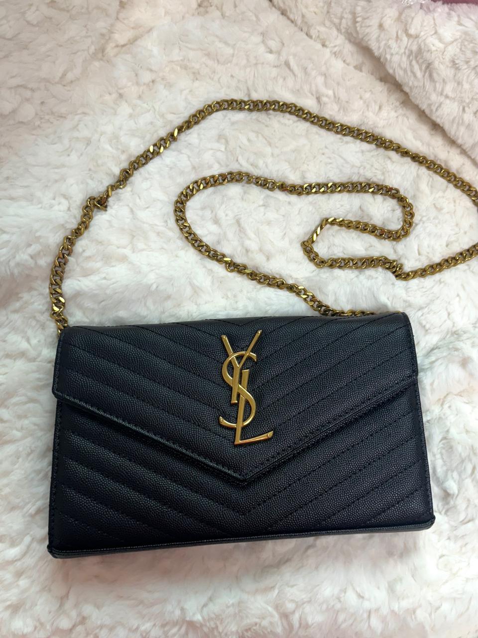 입생로랑st 금장 크로스백 숄더백