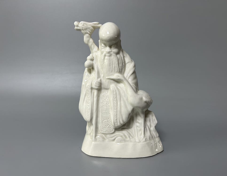 백자 수성노인 태백성 도류호 연적