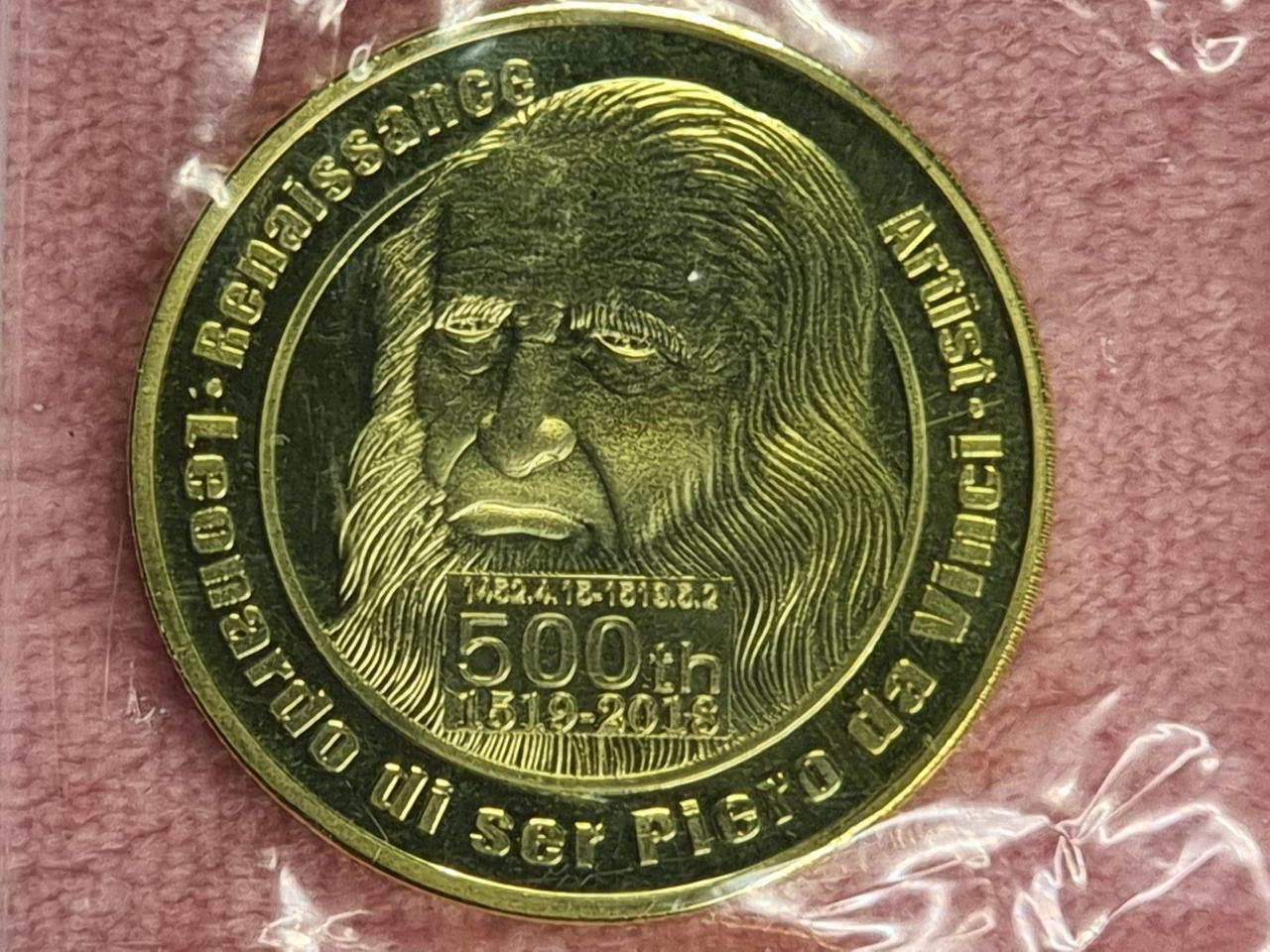 Z1018G 레오나르도 다빈치 탄생 500주년기념 비너스 금도금 메달분양