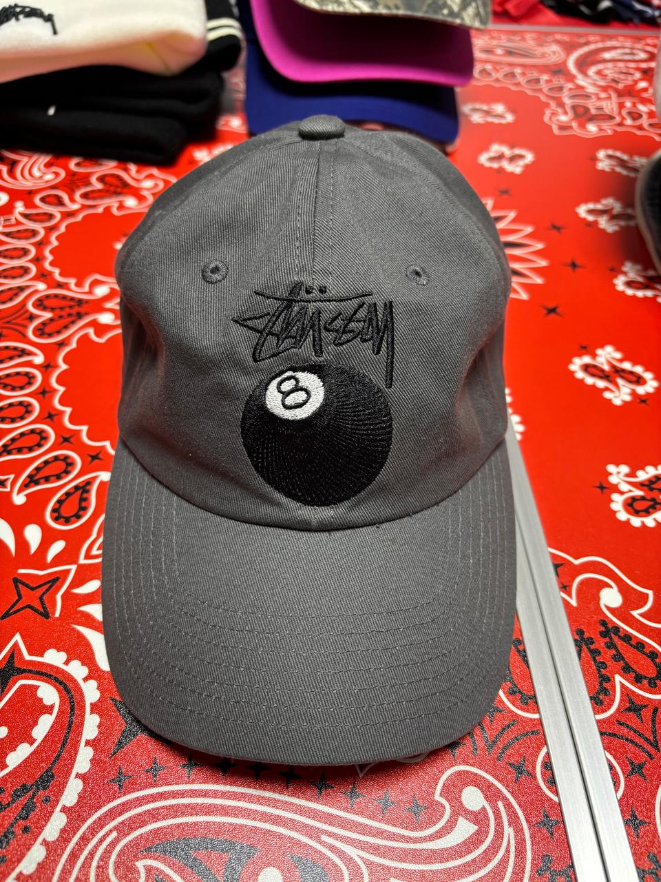 스투시 스탁 8볼 로우 프로 캡 다크 그레이