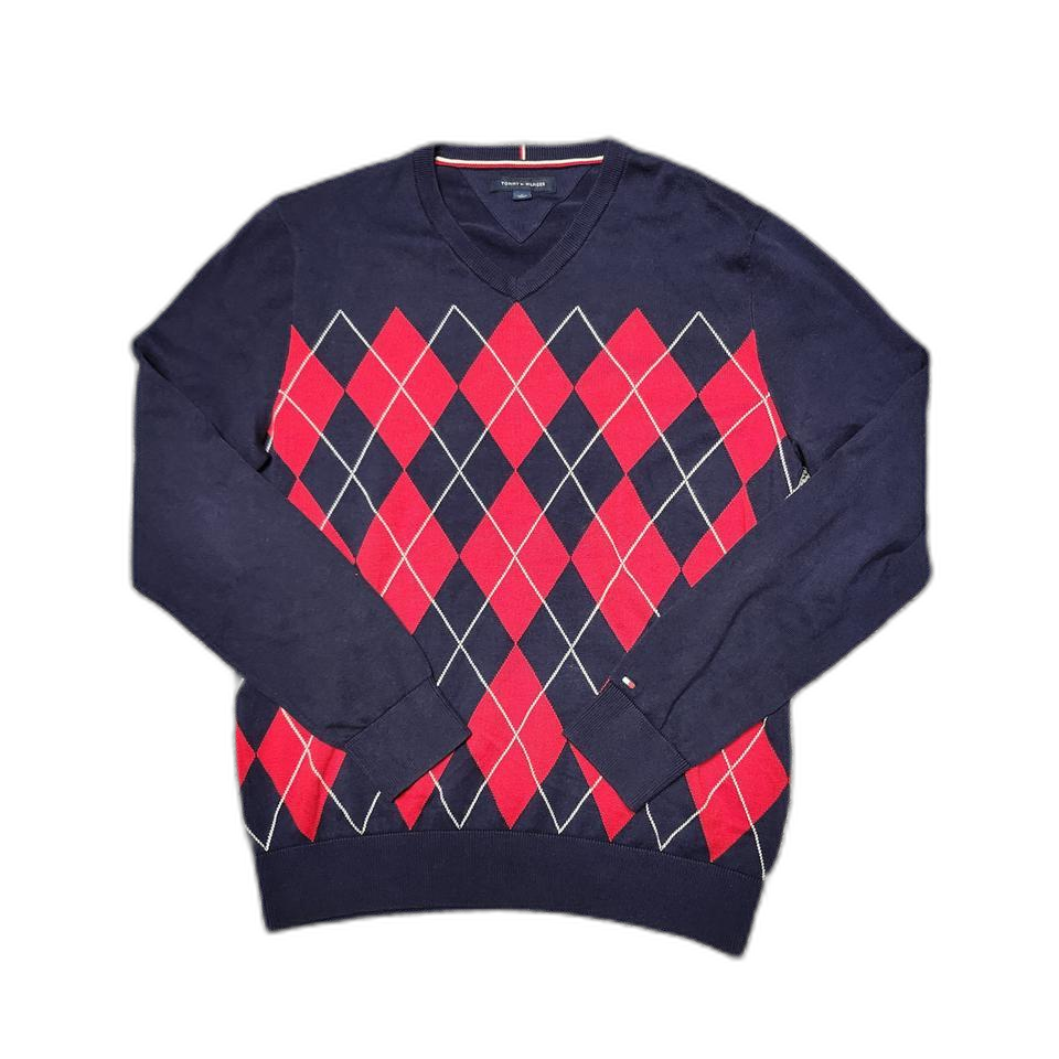 [M] 타미힐피거 아가일체크 니트