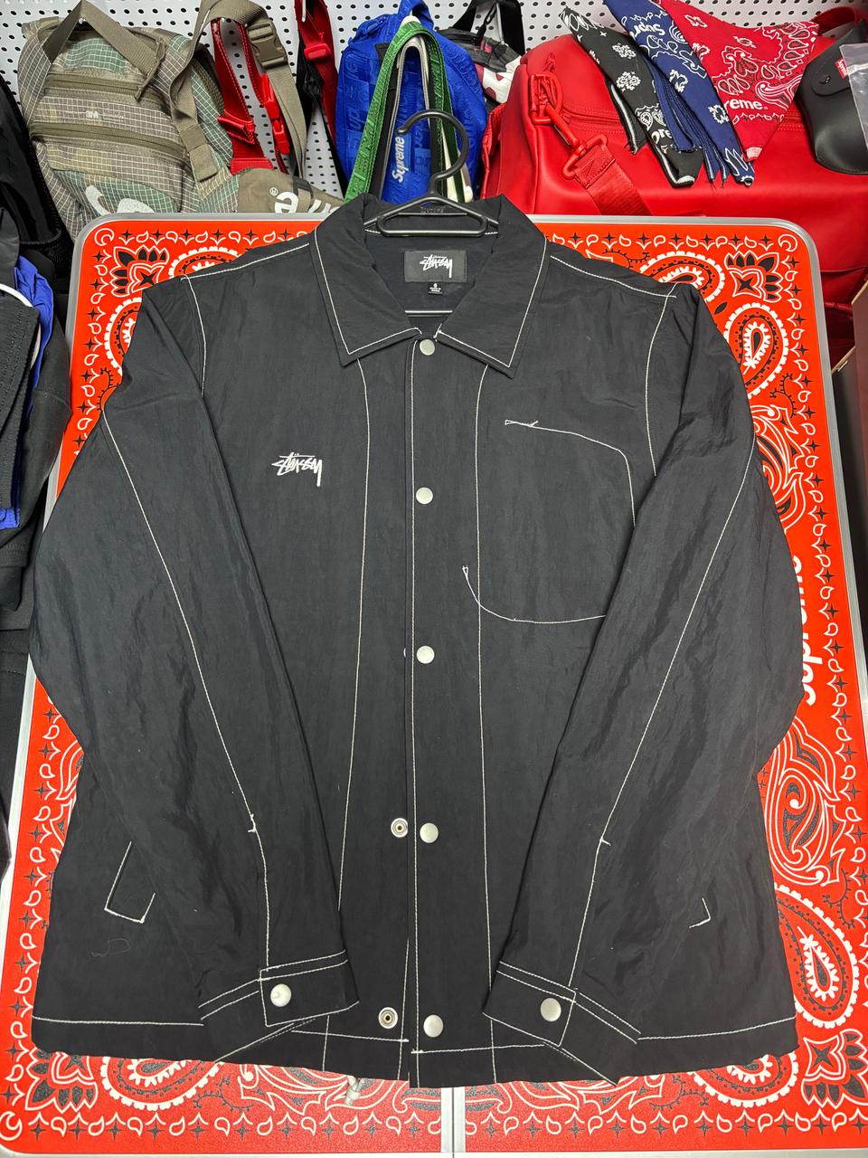 [S] 스투시 나일론 폴섬 나일론 자켓 블랙