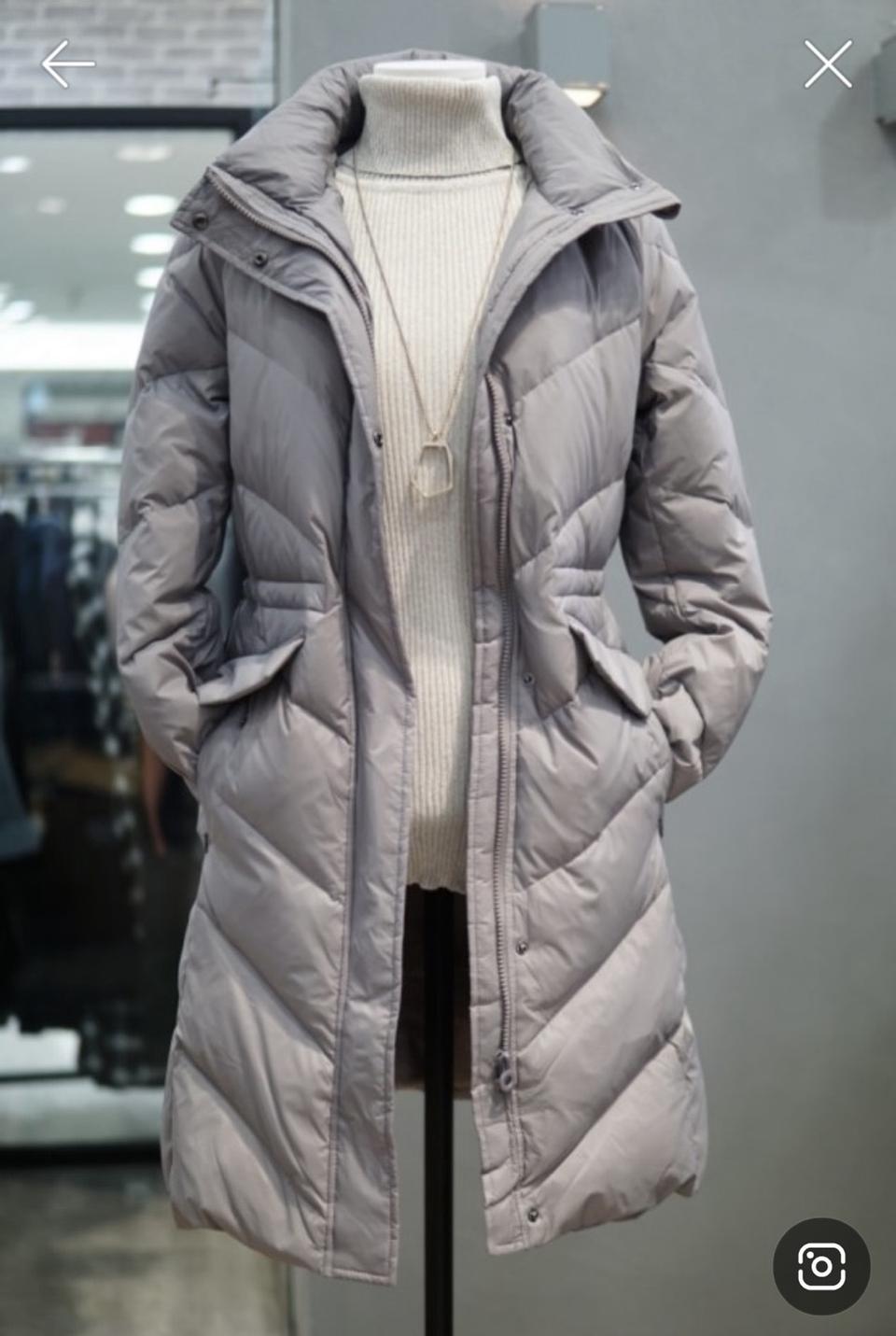 새상품 55 66 77프리미엄 밍크퍼 안감 구스 다운 패딩 리안뉴욕 그레