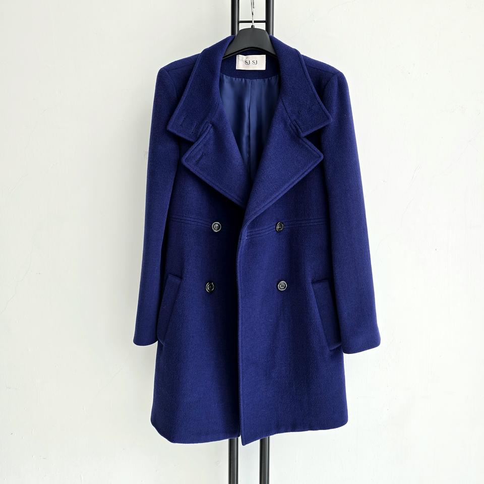 정품 에스제이에스제이 SJSJ 모100% 앙고라 80% 코트