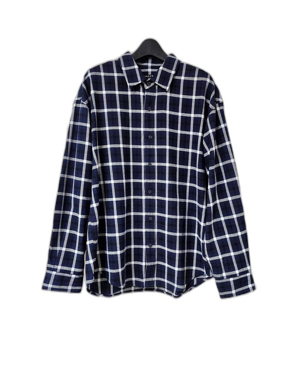 새상품 남성 겨울 면 기모 체크셔츠 100