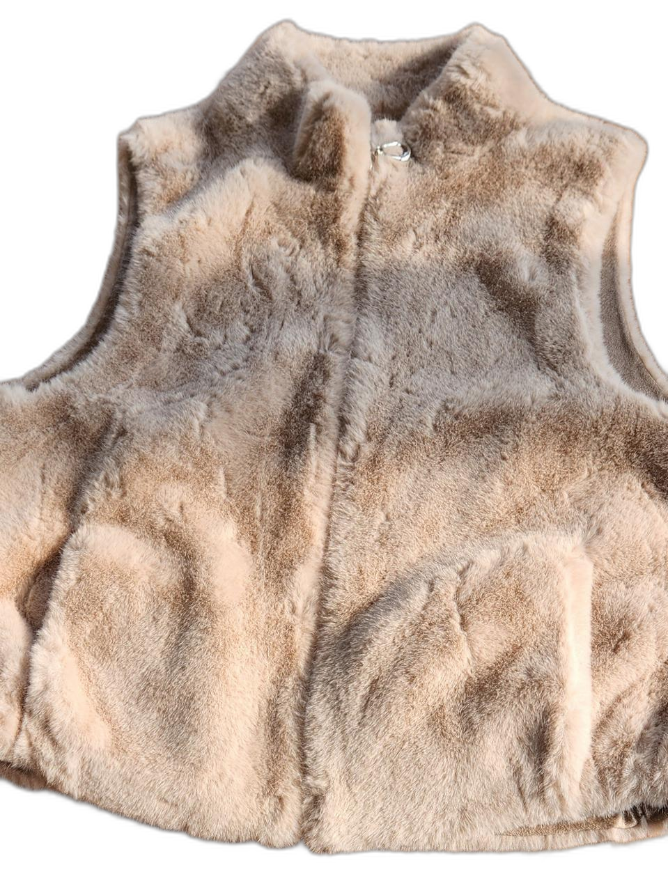 인조밍크퍼 조끼ㅡ새상품