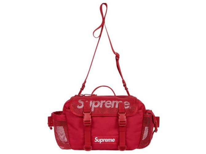 20ss 슈프림 메쉬 웨이스트백 크로스백 레드