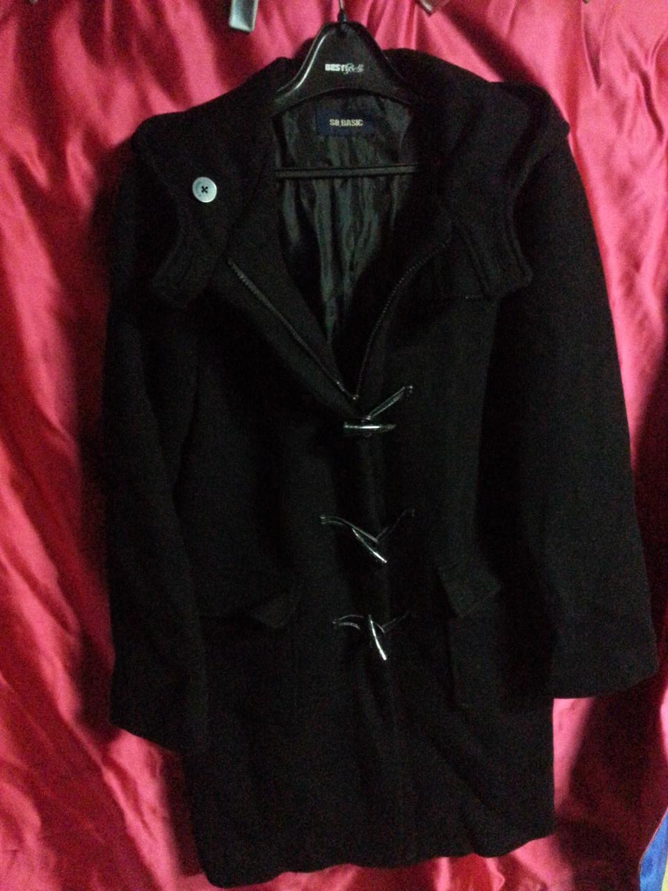 쏘베이직 SO BASIC 모직 코트 블랙 66 (가슴둘레90)