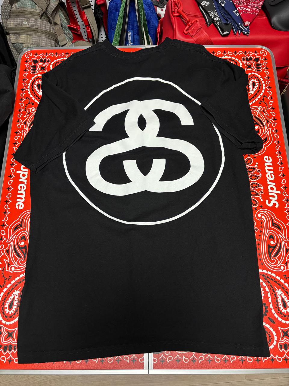 [L] 스투시 빅 링크 티셔츠 블랙