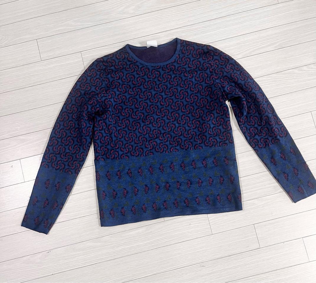 55 폴스미스 컬렉션 페이즐리 실크 울 니트 스웨터 버버리 막스마라 타임