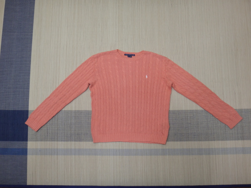 (L) 랄프로렌 스포츠 여성 꽈배기 라운드 니트