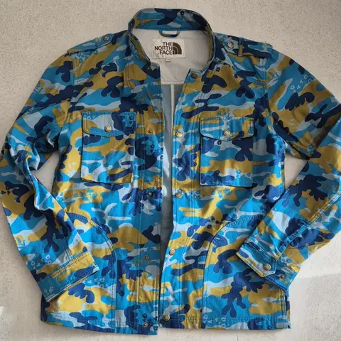 노스페이스 블루캐모 야상