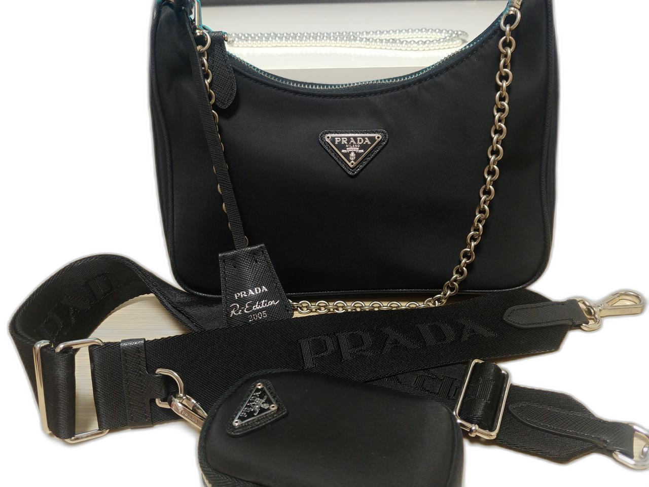 프라다 테수토 리나일론 스트랩 호보백 풀구성