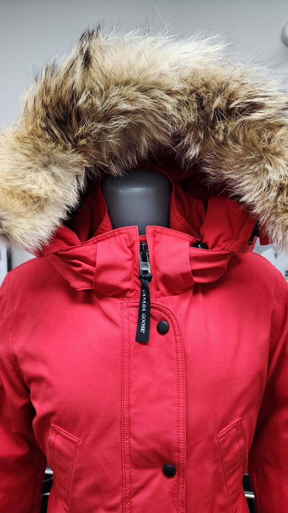 캐나다구스 XS(55) 트릴리움 블랙라벨 후드 롱패딩 여성 자켓