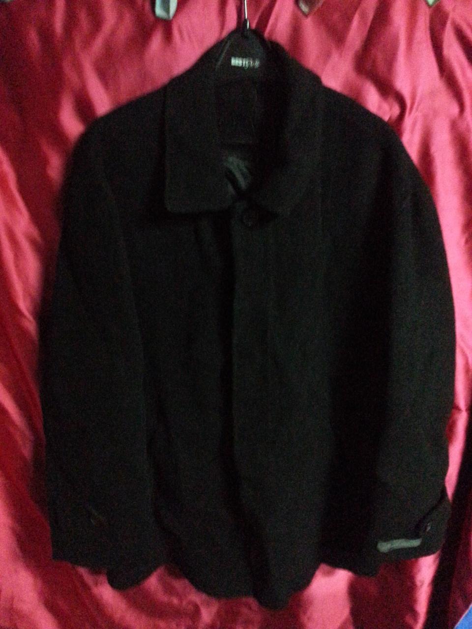 MOVIN 남성 모직 하프 코트 블랙 105