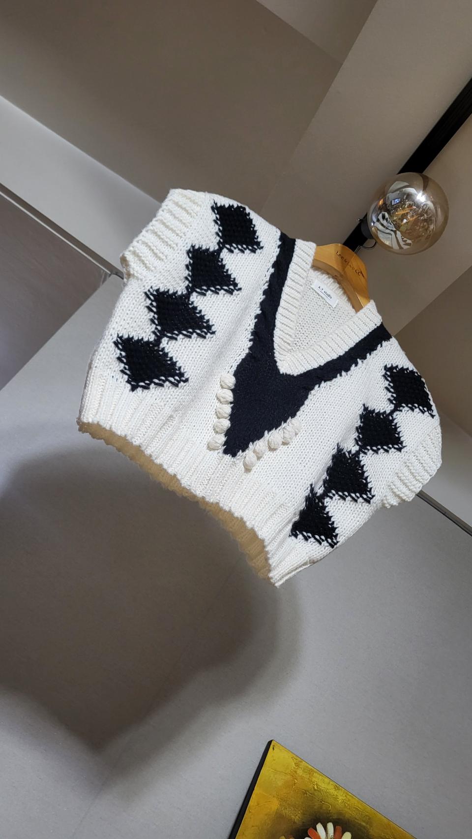 AY studio 니트 크롭조끼free/미착용