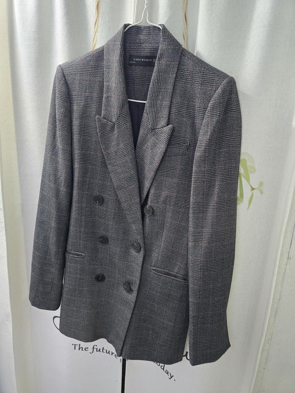 자라우먼 체크자켓55