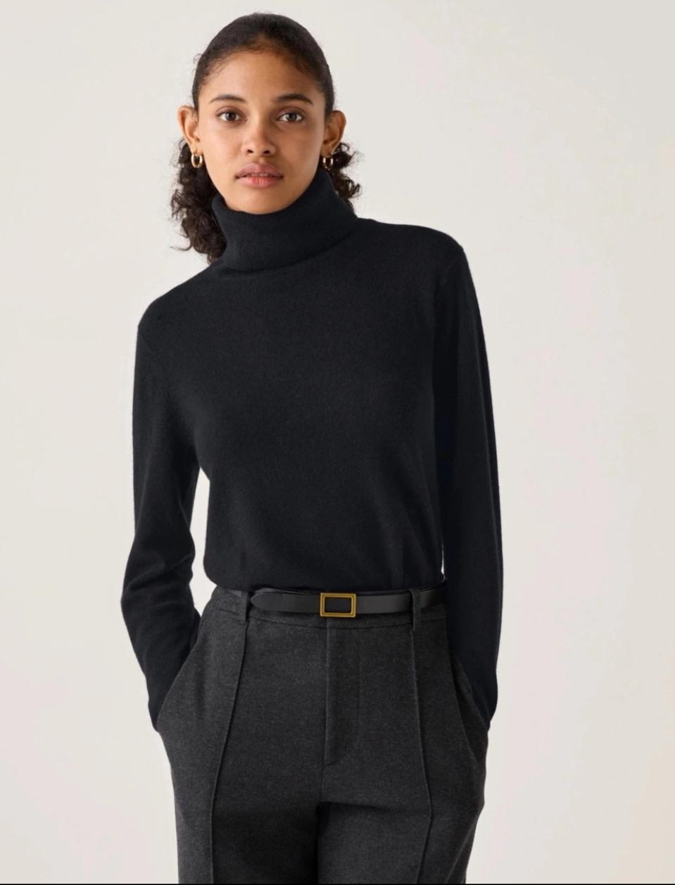 유니클로 목폴라 니트