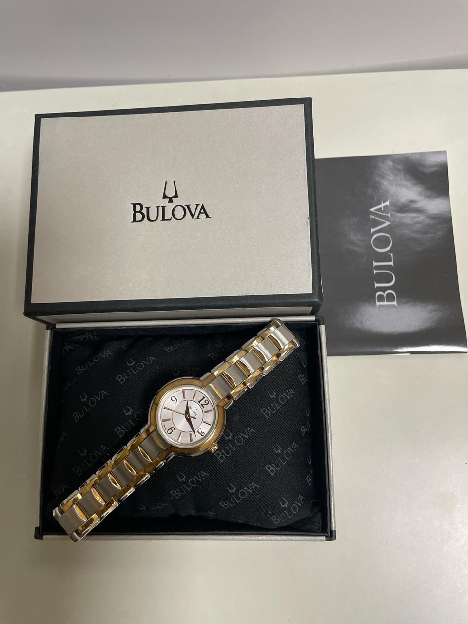 [풀박]bulova 부로바 정품 투톤 쿼츠 시계 여성용 워치
