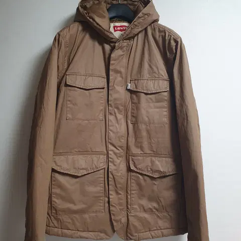 무료배송 리바이스 패딩자켓 4포켓 아메카지 왁싱 사파리 코튼 야상 M