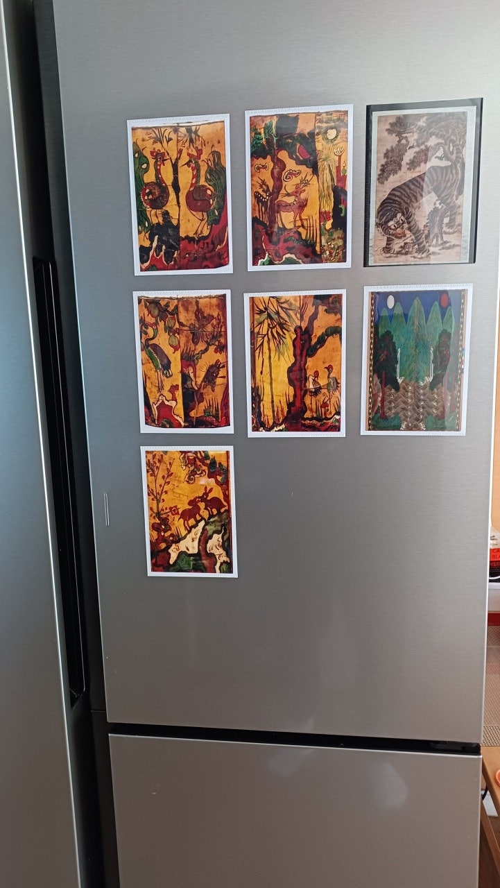 한국 민화 세트 7장 냉장고 자석 