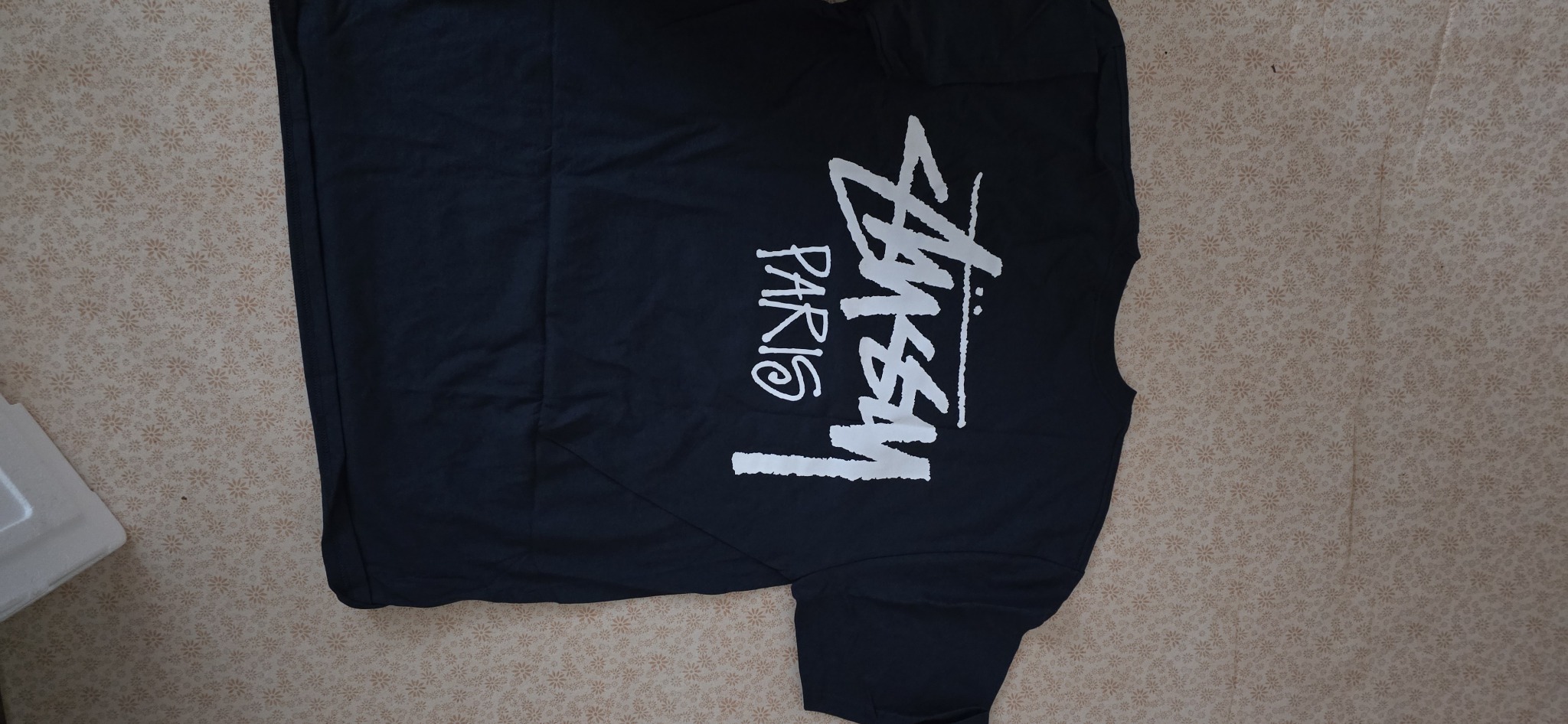 스투시 파리 반팔 티셔츠 네이비  엑스라지