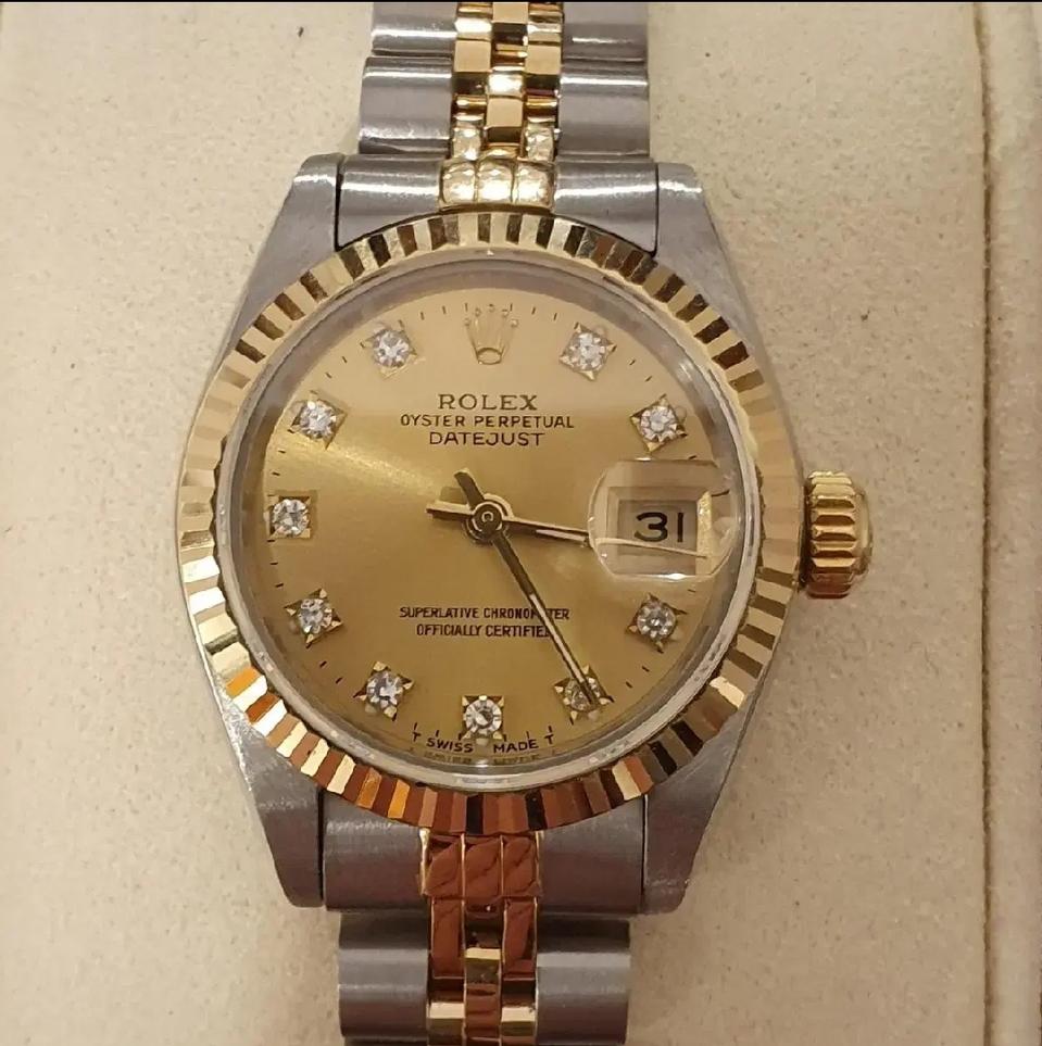 롤렉스 여성용 데이저스트 69173 샴페인 텐포인트 쥬빌레콤비