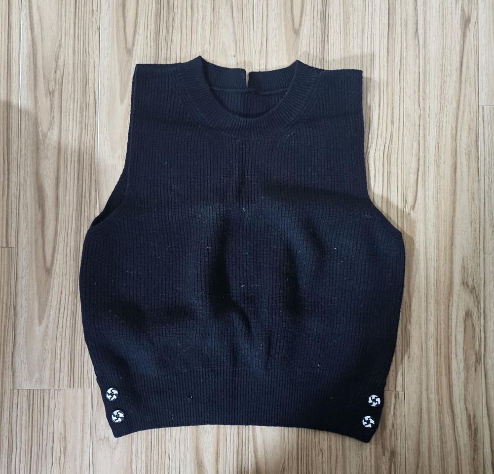 울 100% 니트 조끼