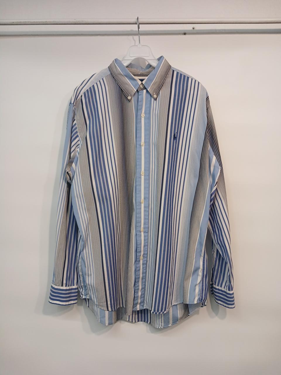 a22 남/L 폴로 스트라이프 셔츠