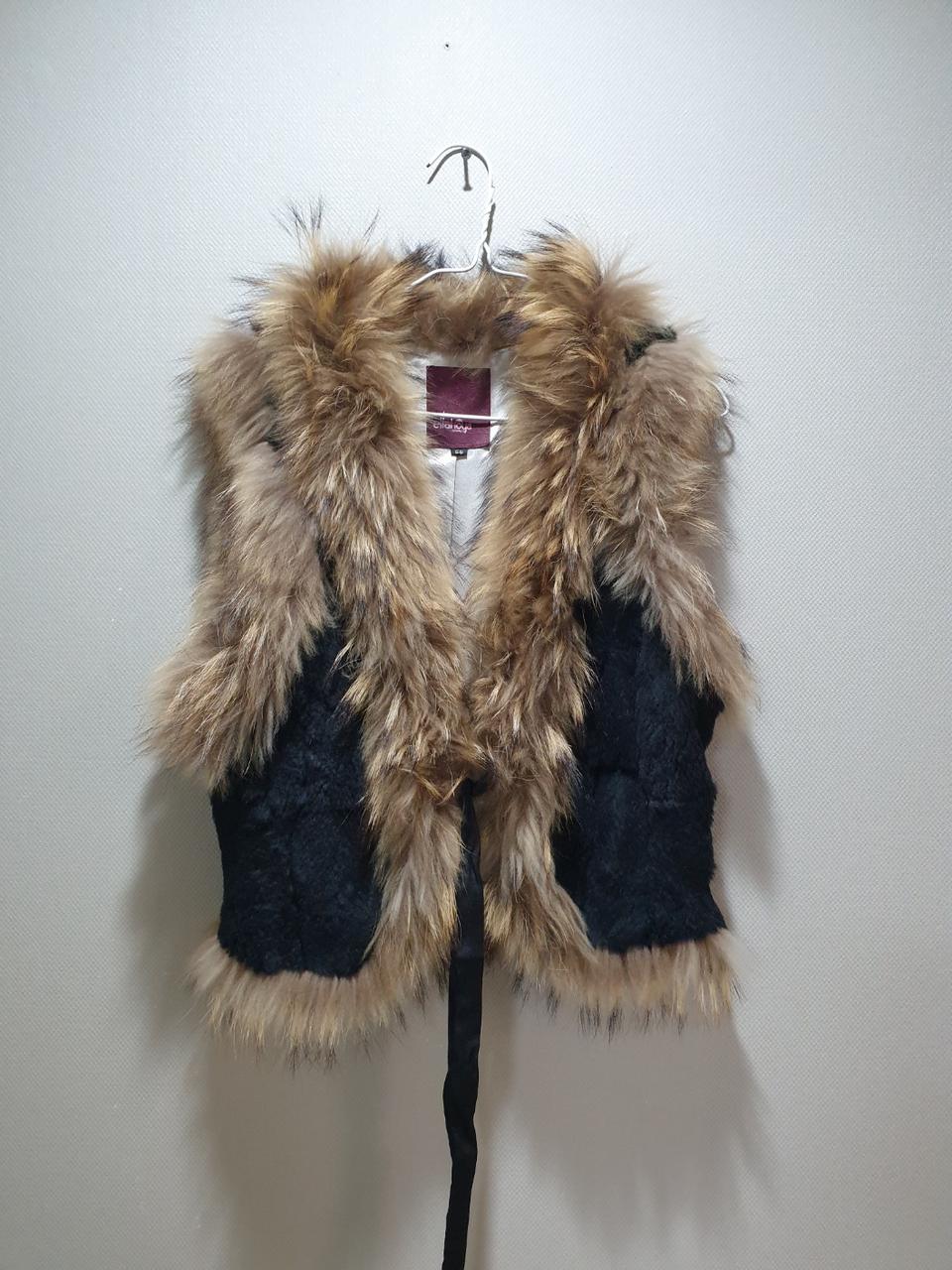 ellahoya 토끼 라쿤털 조끼 55