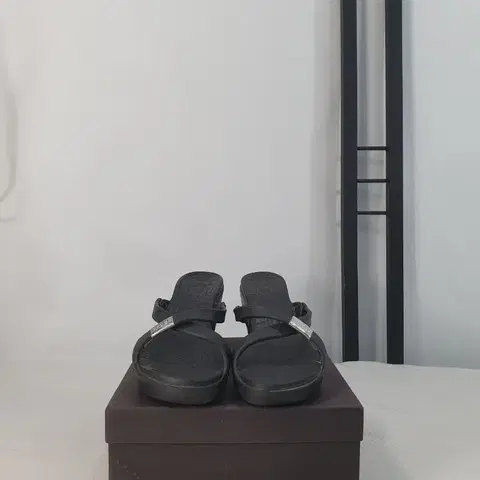 크록스 샌들 웨지힐 블랙 w7 4