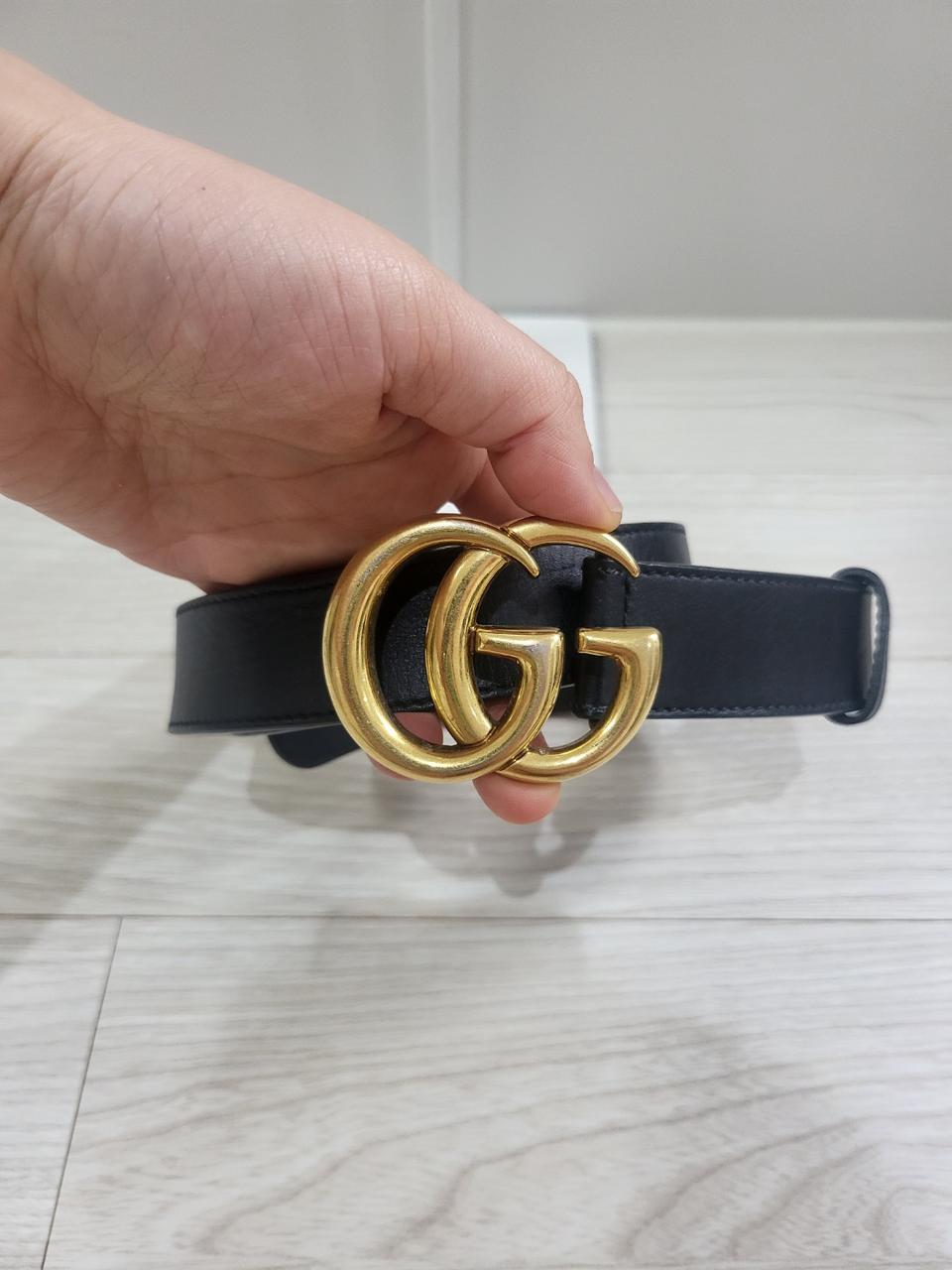 정품 구찌 마몬트 GG벨트 검정 S급