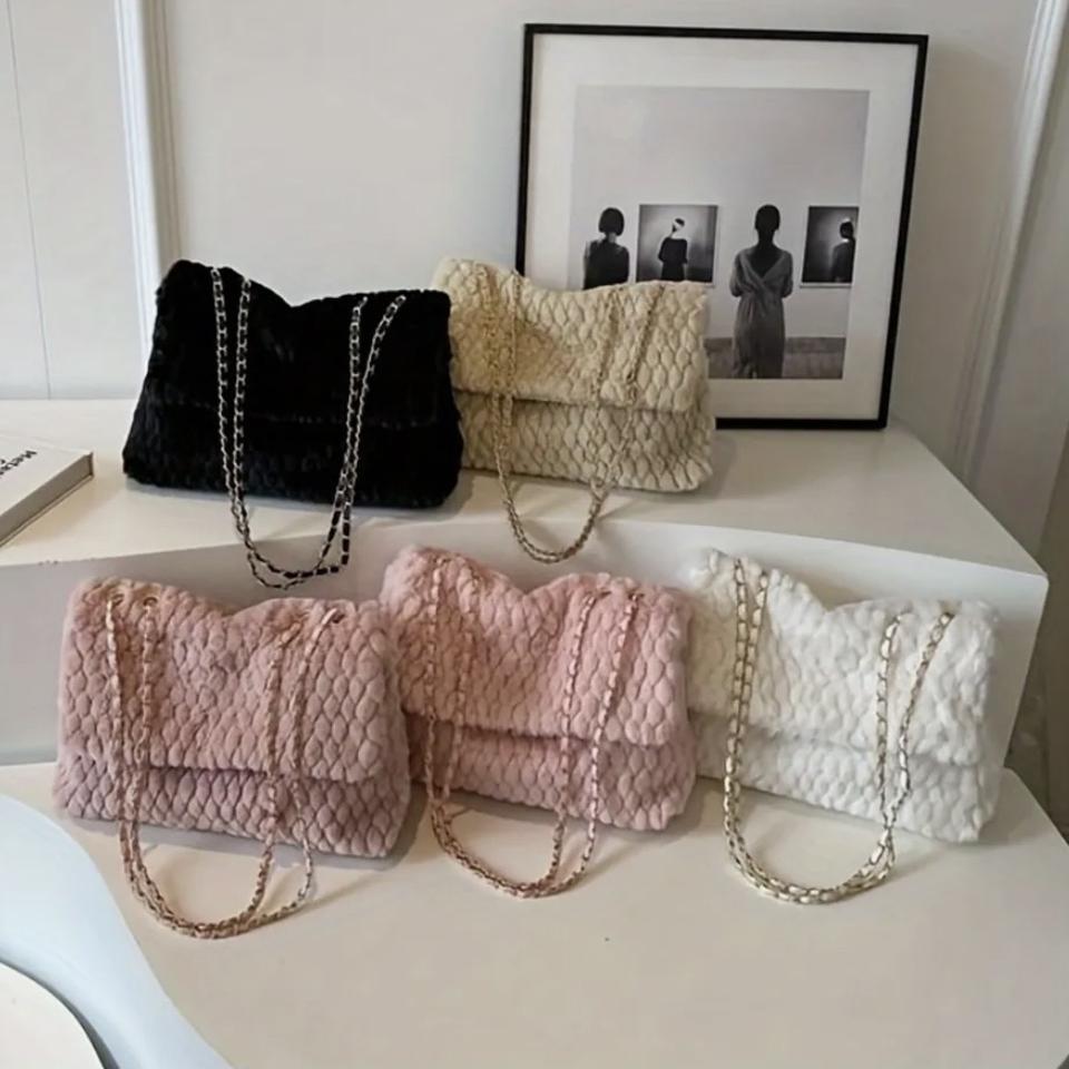 (새상품)퍼 체인백 숄더백/크로스백