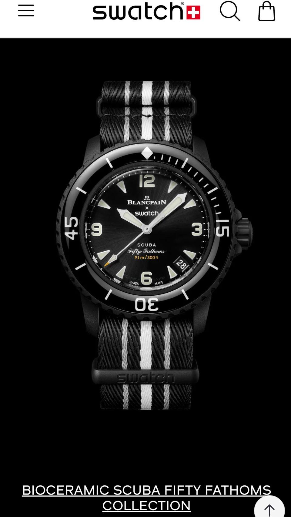 스와치 블랑팡 피프티패덤즈 오션오브스톤