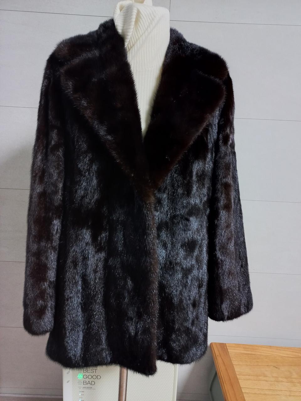진도모피 휘메일 블랙그라마 밍크코트