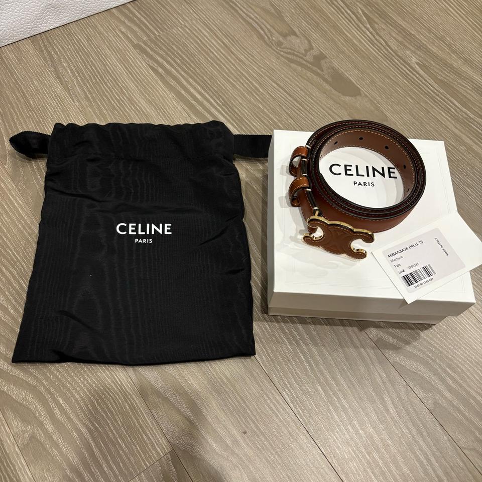 셀린느 퀴르 트리오페 미디엄 벨트 탄 75