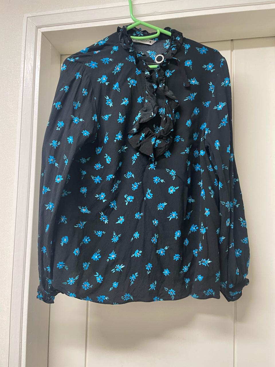 자라 블루블랙 셔츠
