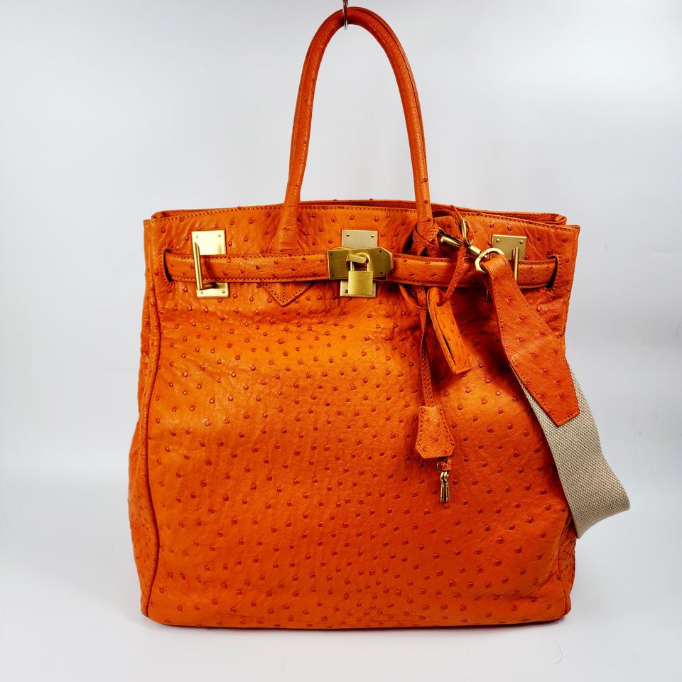 타조가죽 빅 숄더백 빅 토트백