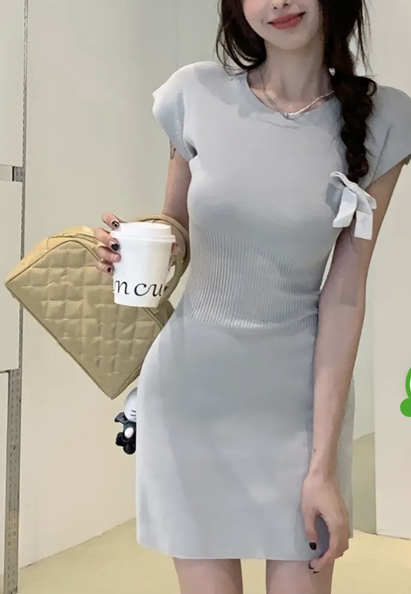 미사용 니트원피스 44-마른55