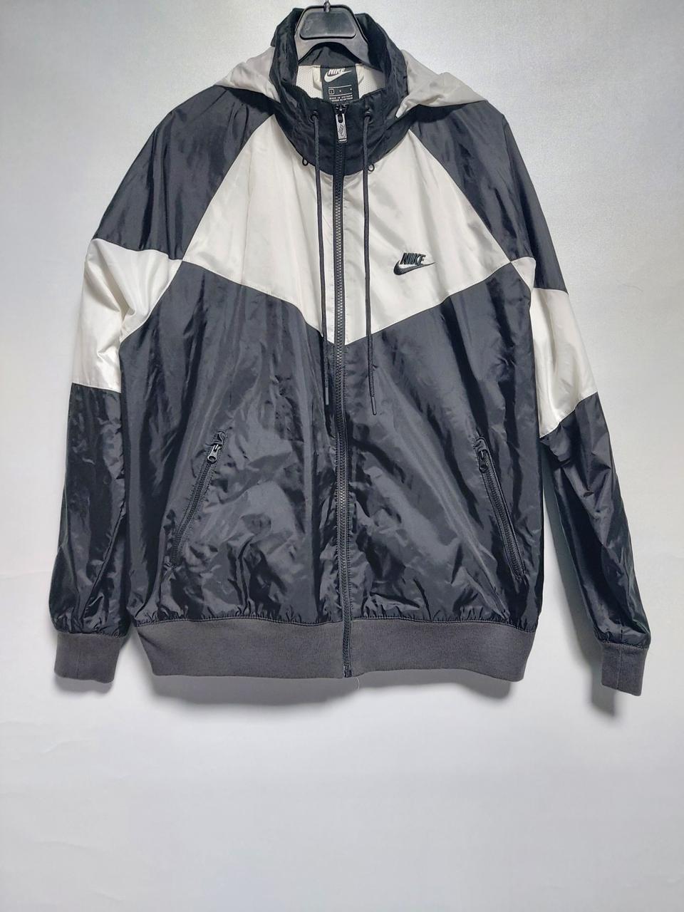 나이키 바람막이 자켓 블랙 화이트 라지/3110