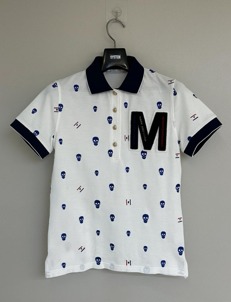 [MARK&LONA] 마크앤로나 여성 스컬프린팅 로고프린팅 카라넥