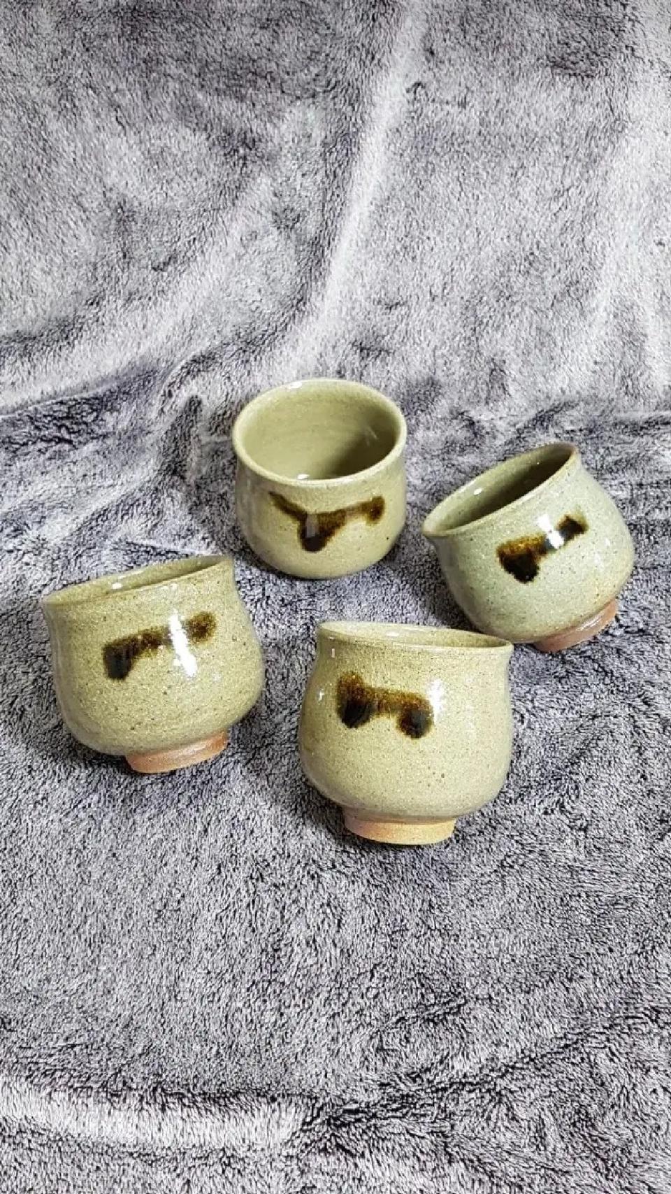 일본에서 온 작가작품 찻잔사케잔셋트