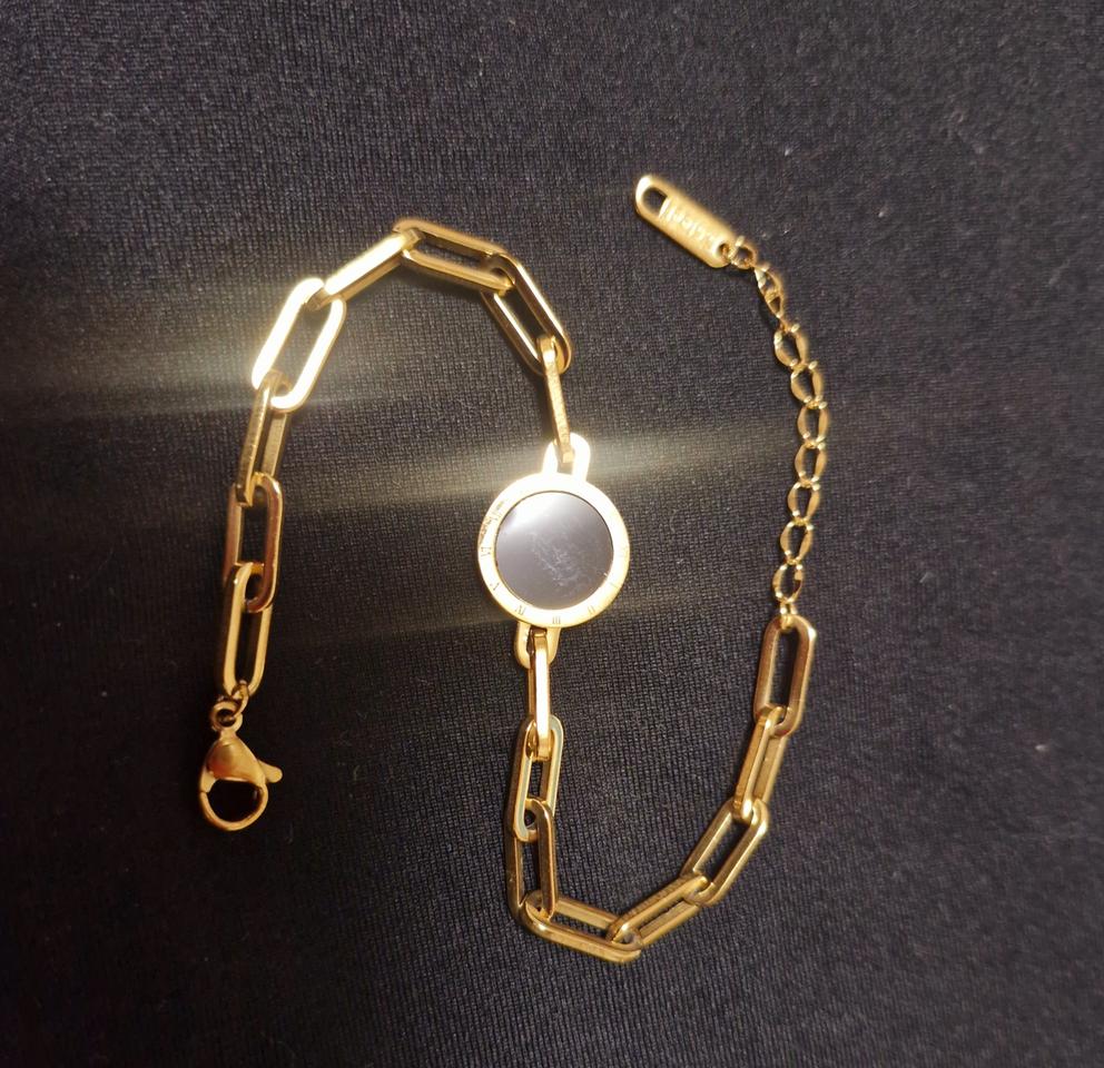 써지컬스틸 오닉스 클립 체인 팔찌