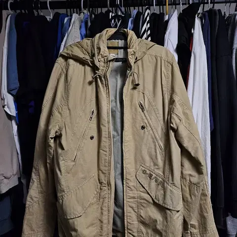 디젤 야상 후드집업