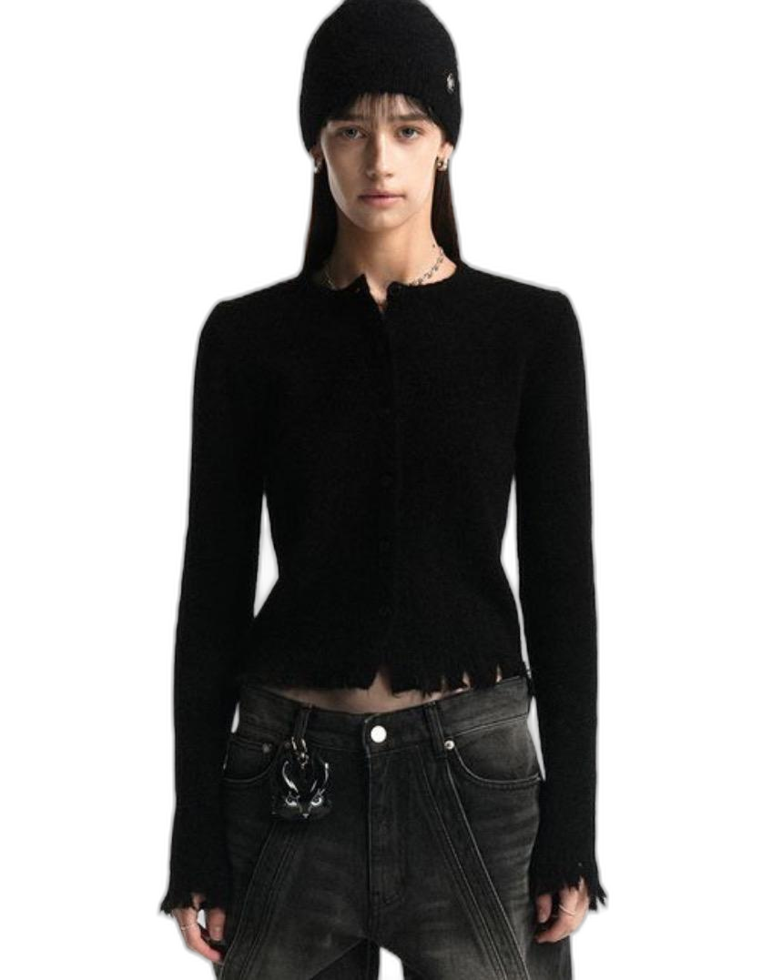 우알롱 니트 가디건