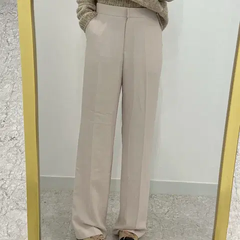 와이드슬랙스 베이지슬랙스