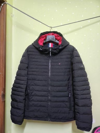 타미힐피거남성경량패딩자켓S(100)반가슴56 상태최상 택포29000