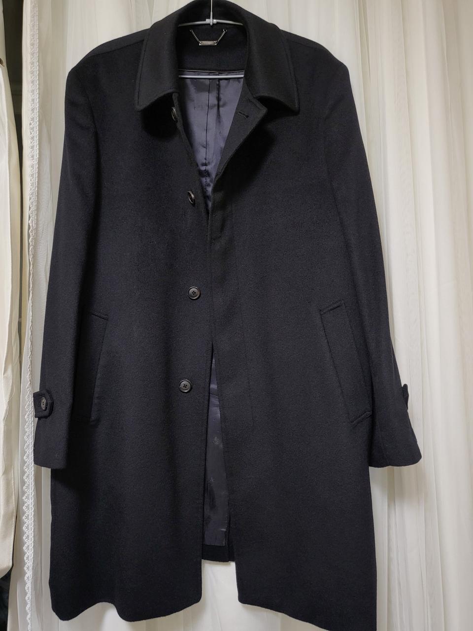 남자 발망 캐시미어100% 검정코트