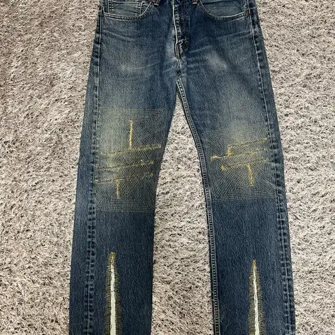 해브유에버 익스페리먼트비 리바이스 505 데님 팬츠 리워크