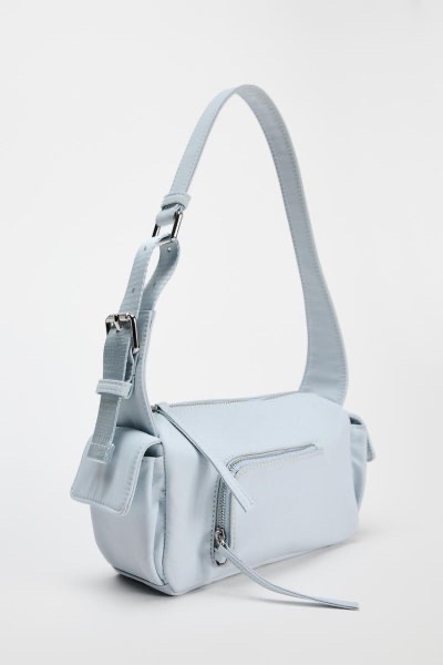 자라 나일론 숄더백 하늘색